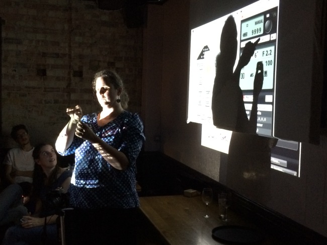 Marie Paccou during her Painting In Light workshop.